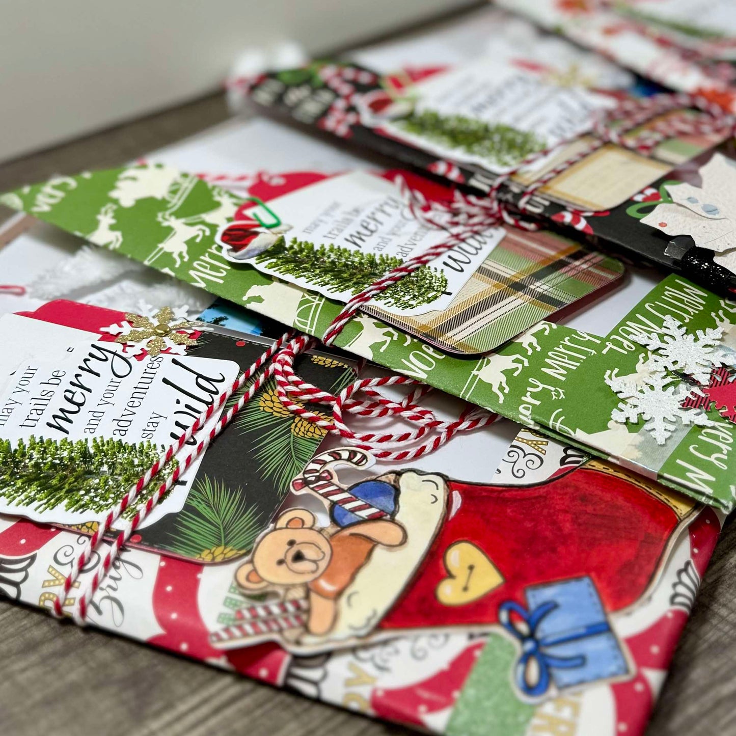 Pen Pal Adventure Book with Sticker Set - Christmas Themed Travel Journal Gift Set