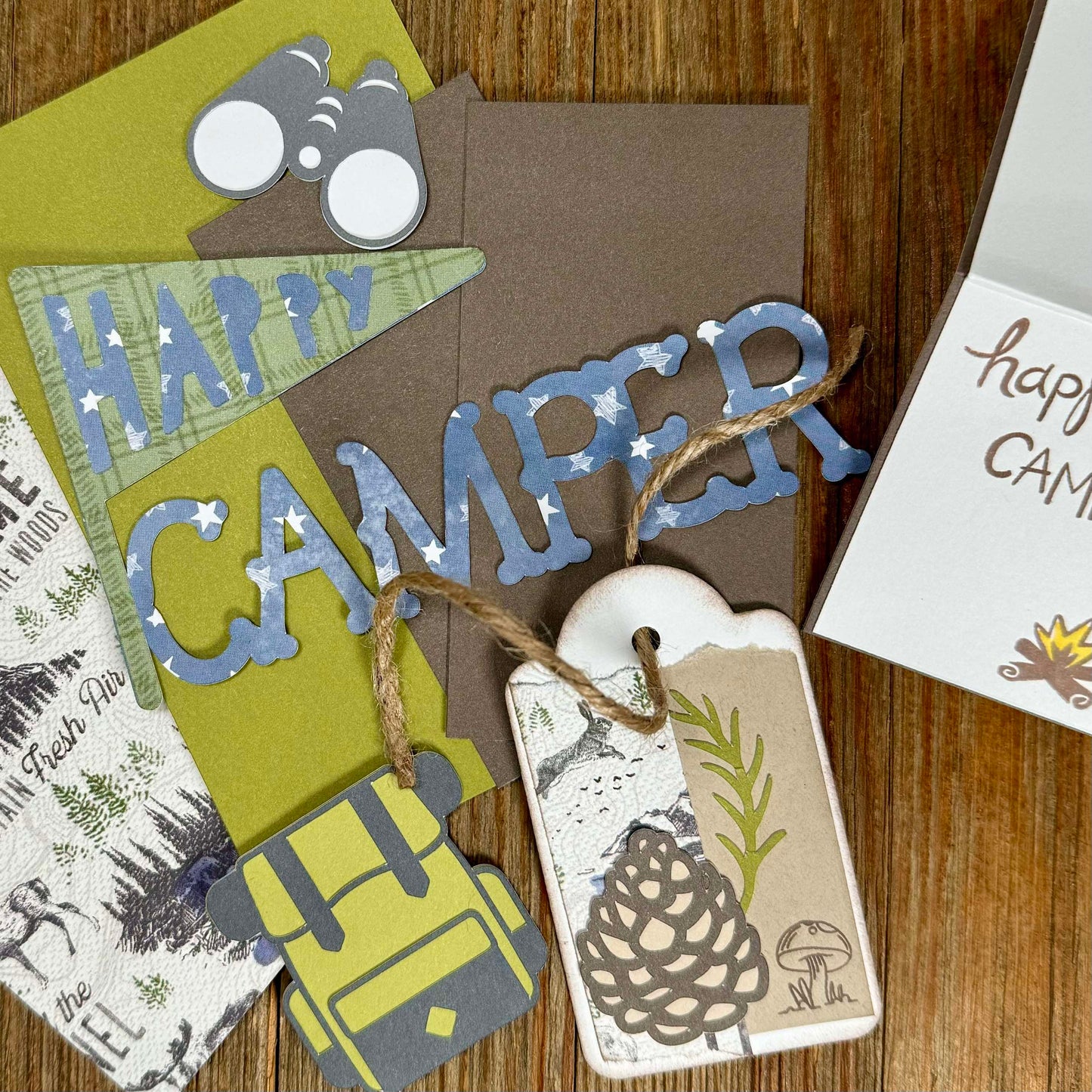 Camping Pen Pal Adventure Book with Ephemera Set - Camp Themed Travel Journal Set 16