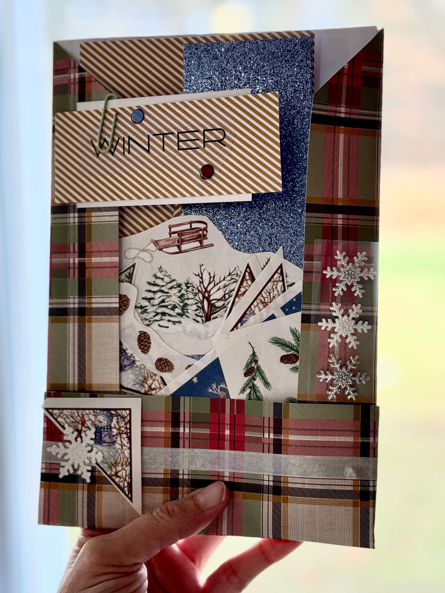 Pen Pal Adventure Book with Ephemera Set - Winter Themed Travel Journal Gift Set