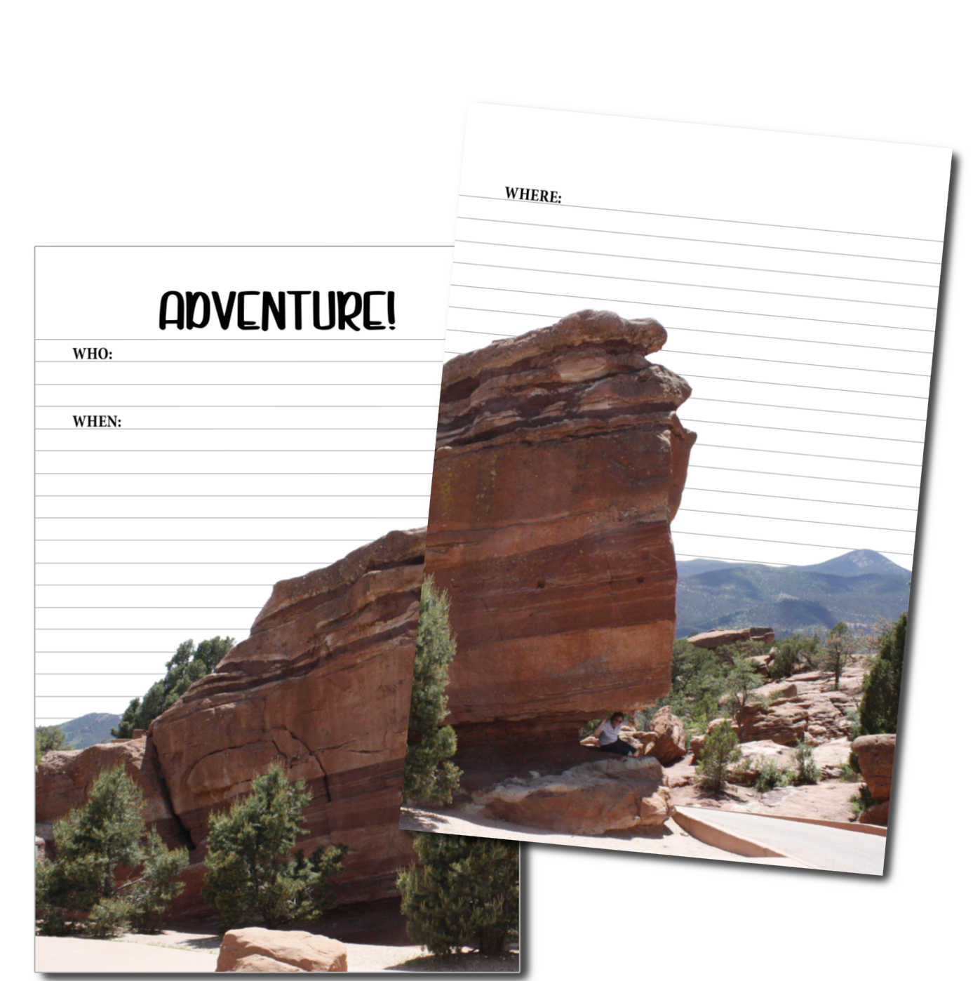 Instant Download-Colorado Garden of the Gods-Pen Pal Adventure Book Coordinating Printables